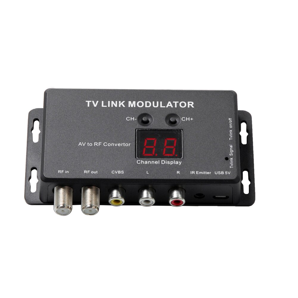 Uhf Tv Link Modulator Av Rf Converter Ir Extender Met 21 Kanaal Display Pal/Ntsc Optionele plastic