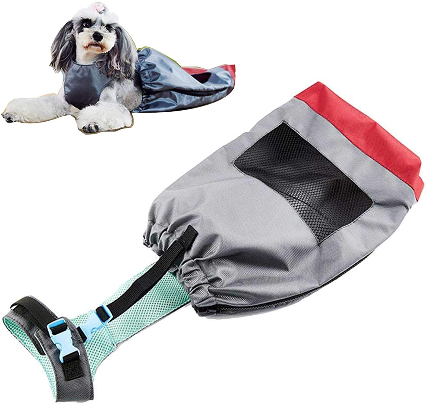 Sac de traînée pour animaux de compagnie paralysés, sac de traînée de marche en tissu Oxford résistant à l'usure pour chat chien handicapé, fauteuil roulant pour animaux de compagnie