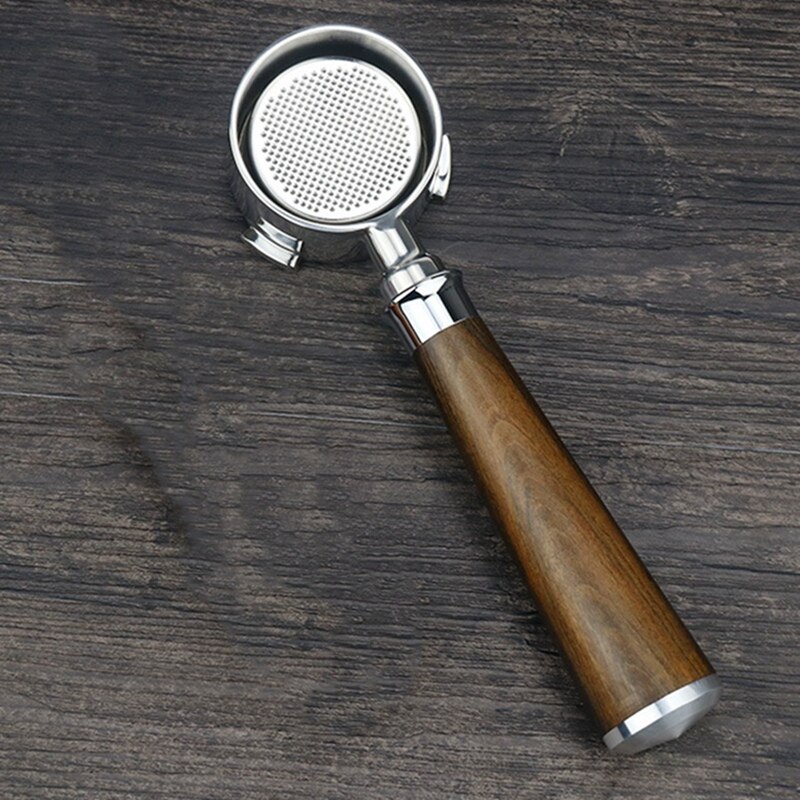 58 Mm Bodemloze Portafilter, Bodemloze Naakte Portafilter met Filtermand voor Expobar, Rocket, Faema, Rancilio, EM19M2, Gemilai, Casadio, Asaso, Semremo, La Cimbali, GAECM (C2 Kunststof Wit