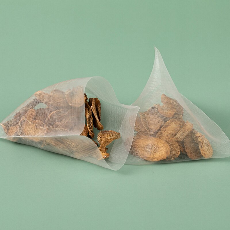 1000pcs/lot Nylon Tea Bag Heat Sealable Pyramid Tea Filters Semi-transparent Empty Teabags 5.8*7cm 6.5*8cm