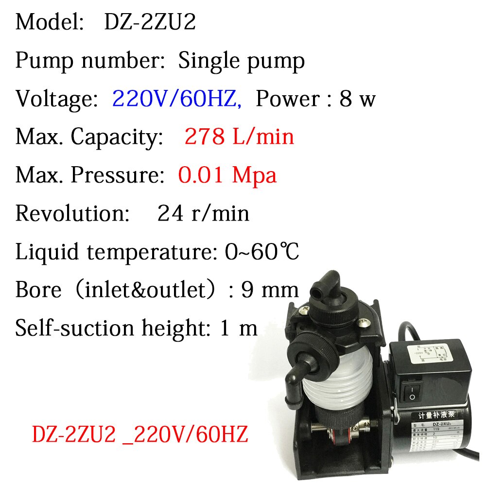 Dosing Bellow Water Pump DZ-2ZU2 220V 50HZ Metering Quantitative Supply Of liquid Developing Replenish