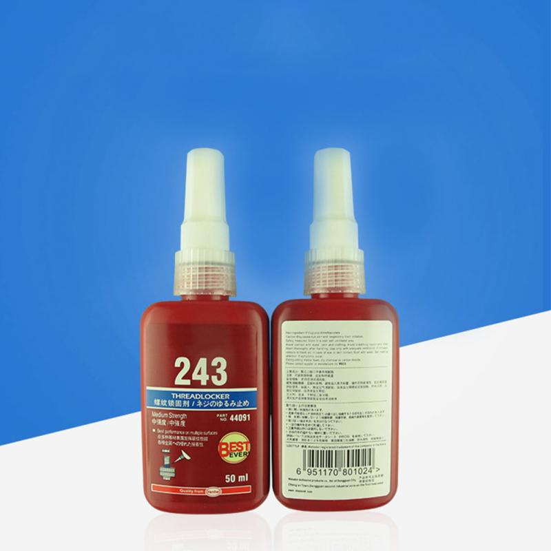 1pc 50ml sylindrisk holder låsende lim metallskrue anaerob lim termisk styrke miljølim 222/242/243