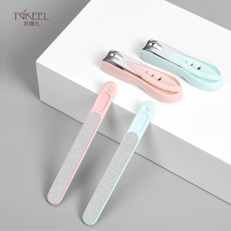 2 P/set Nagelknipper Slijpen Bestand Cutter Trimmer Manicure Pedicure Remover Nail Pusher Manicure Pedicure Tool Rvs