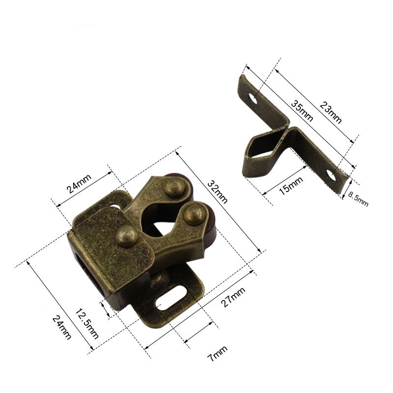 2 szt. Odbojnik bliżej korki bufor tłumika magnes zatrzaski robić szafek na okucia meblowe robić szafy: brązowy