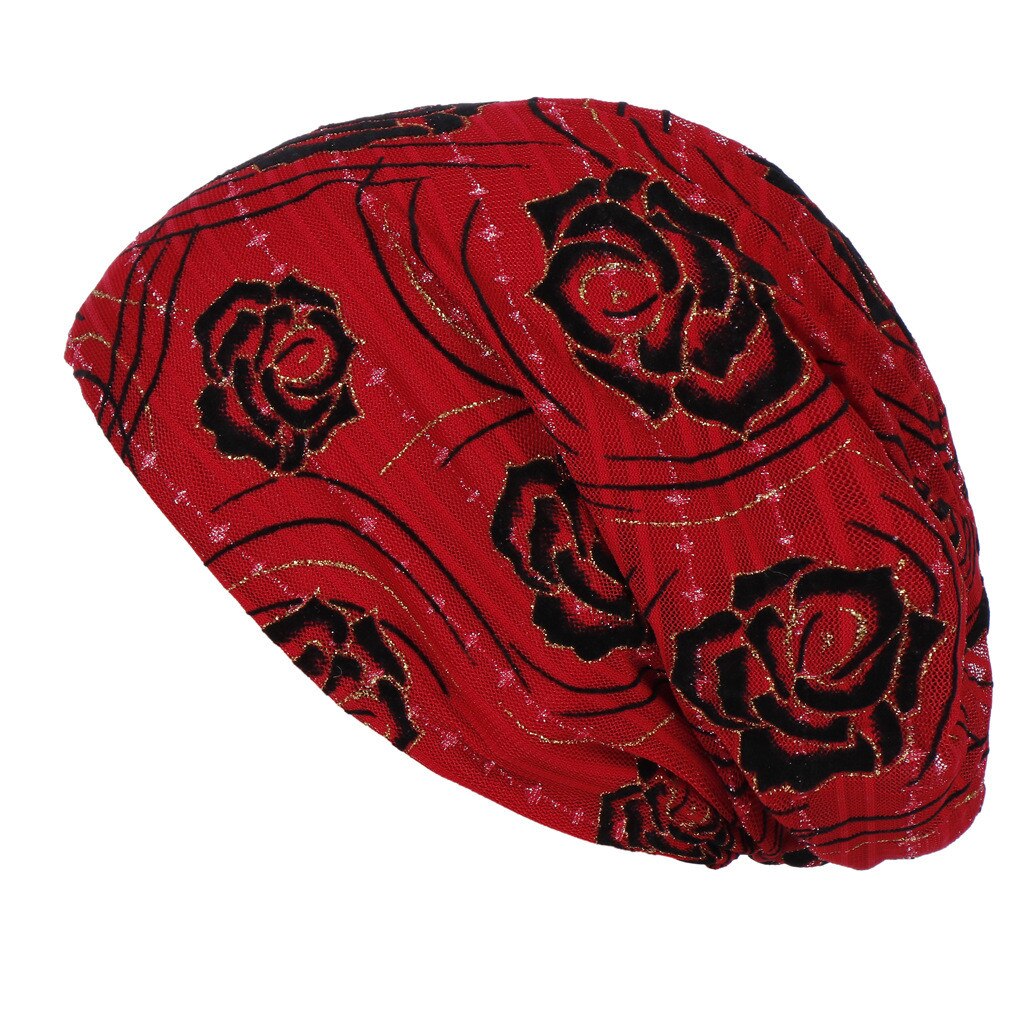 Vrouwen Printing Kanker Chemo Hoed Zomer Mutsen Stretchy Beanie Sjaal Chemotherapie Chemo Mutsen Cap A426: RD