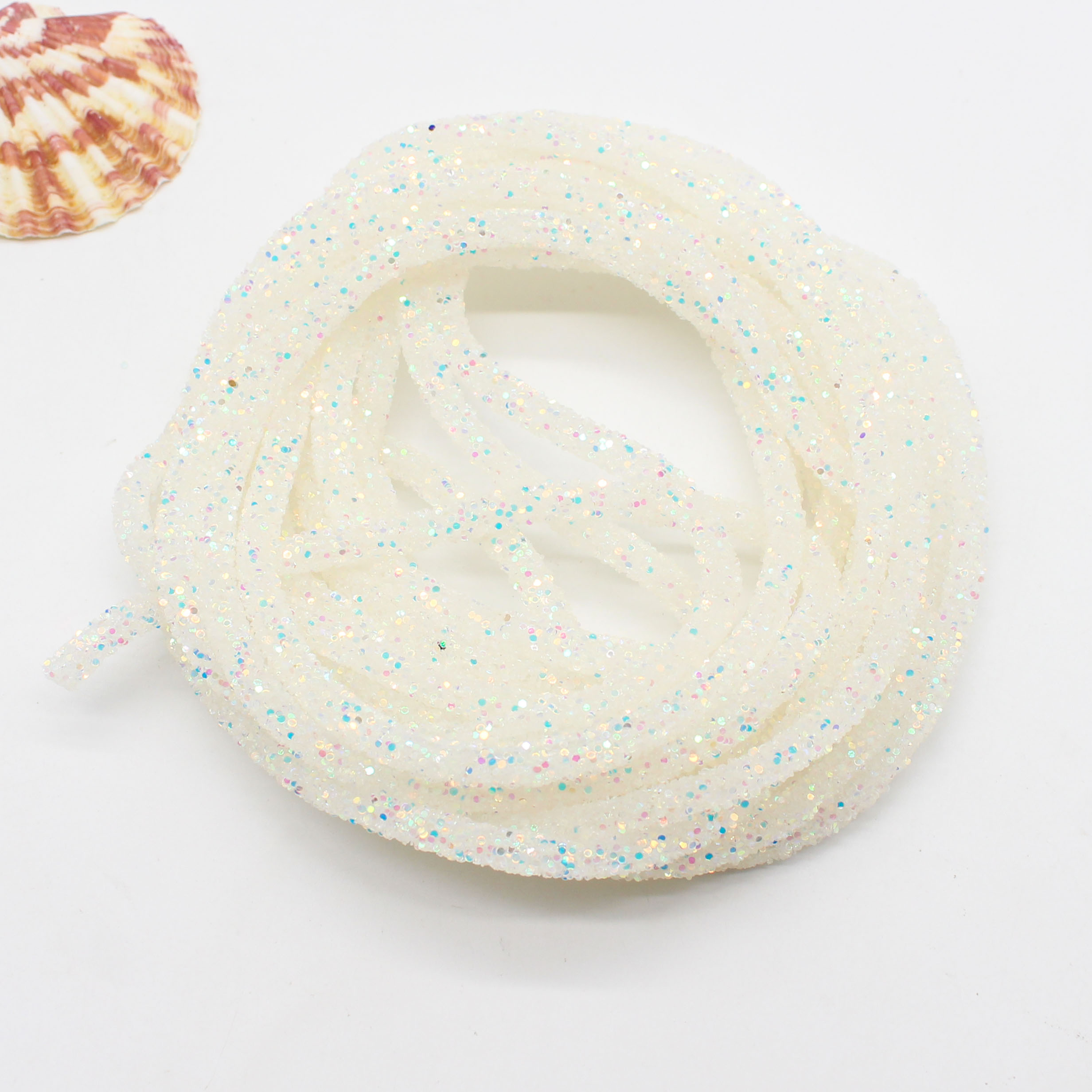 1 yards Kerst Kleur Glitter Steentjes Pailletten Passementen Zachte Buis Koord Touw DIY Kledingstuk Schoenen Feestdecoratie Bruiloft