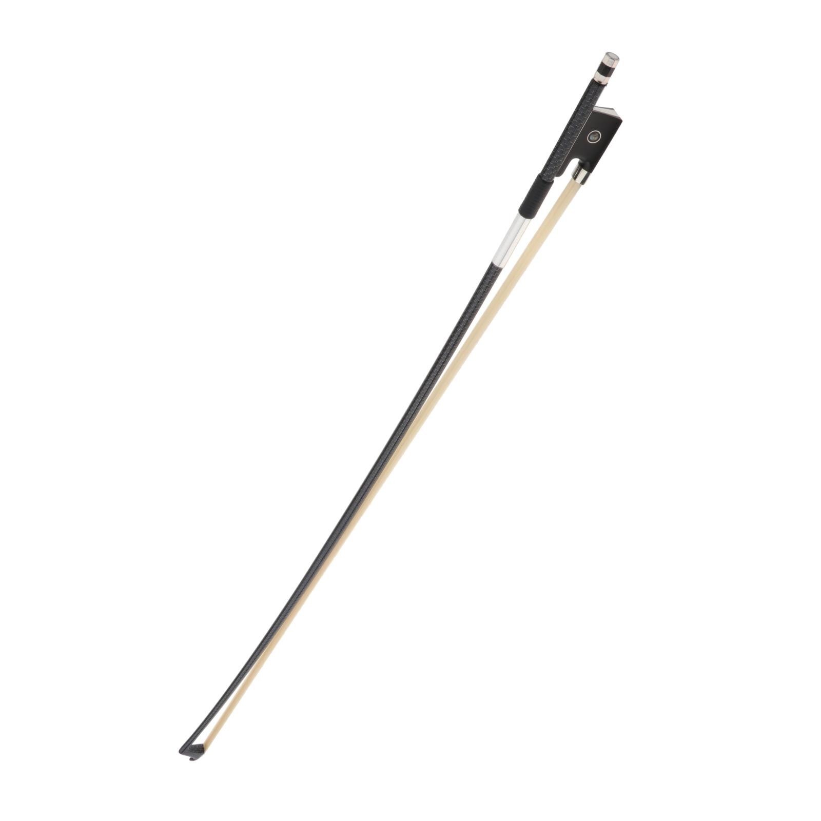 Handmade Violin Bow Student Carbon Fiber Bow 74cm for Violin Learner, A Good Bow for Student and Advanced Player: silver