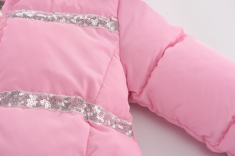 Winter Neue Mädchen Baumwolle Gepolsterte Kleidung Koreanische freundlicher Verdickt Jacke für mädchen Warme rosa Mantel mit kapuze Schneeanzug