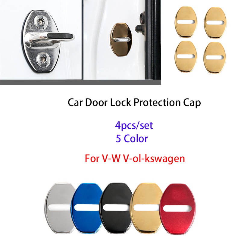 4 stücke Zubehör Türschloss Schutz Kappe Abdeckung für VW Volkswagen CC T-Rock Golf 4 5 6 7 Sharan Passat b5 6 7 Polos Tiguan R Linie