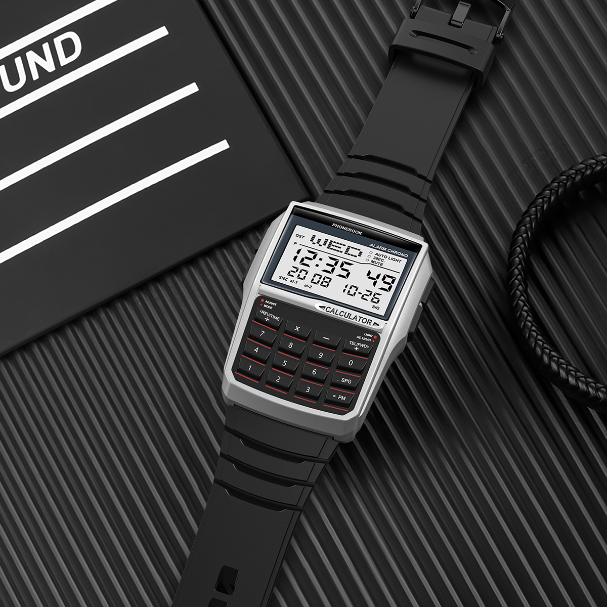 Multifunction Calculator Watch LED Electronic Watch Digital Sports Waterproof Computer Style Men's Top Luxury