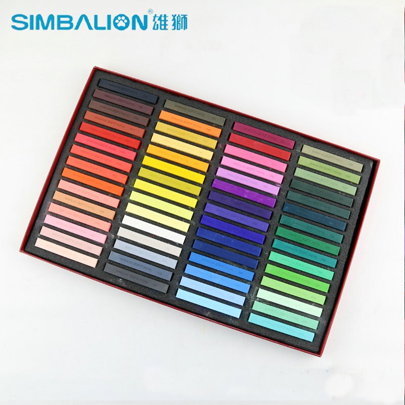 Simbalion doux Pastels Long 12/24/36/48/60 couleurs ensemble carré Type Pastel couleur crayons enfants dessin ensemble Art dessin: 60 Colors Set