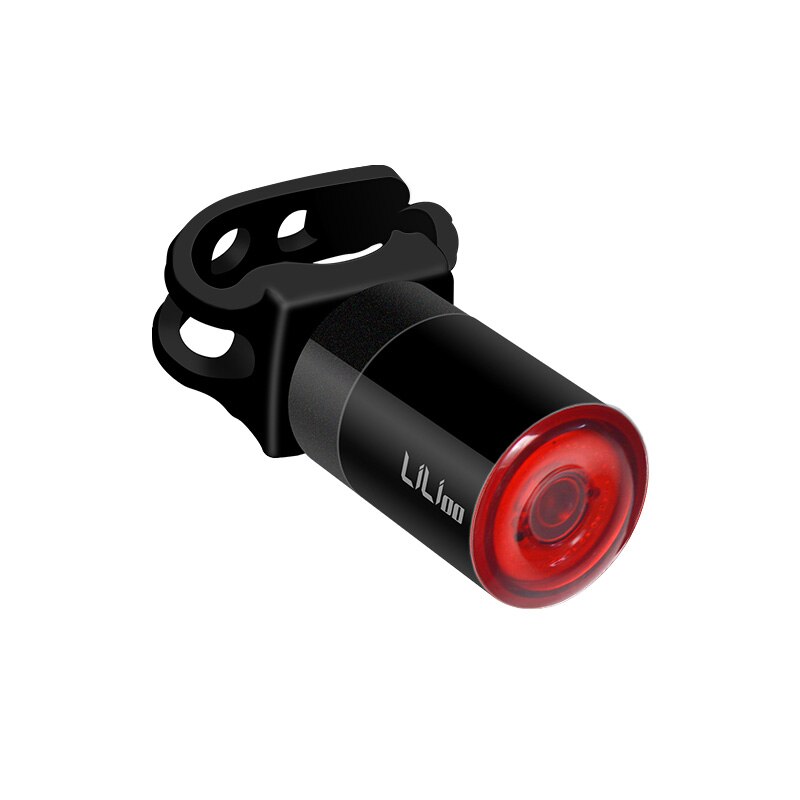 Bicycle Touch Smart Sensor Taillight Brake Vibration Induction Bike Rear Light USB Fast Charge MTB Road Bicycle Tail Light: Black Seatpost