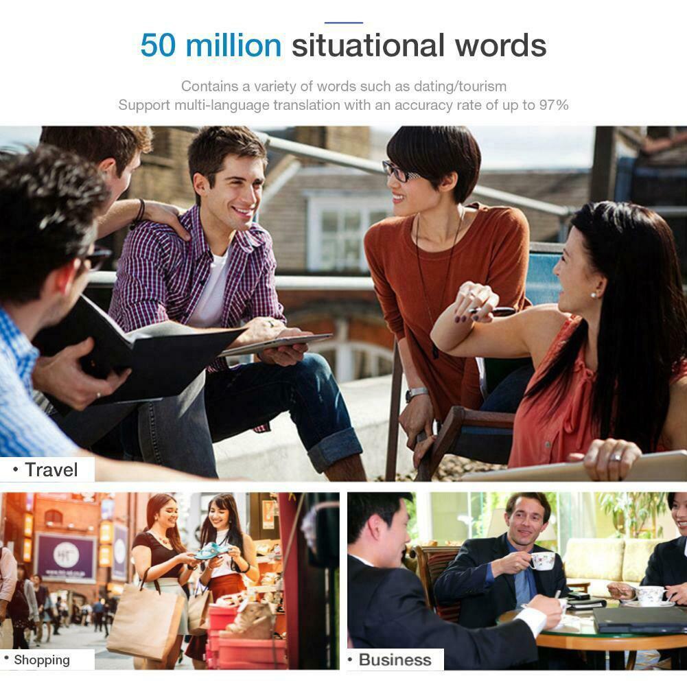 Meeting Interpreter Wireless Travel Voice Synchronous Assistant Smart Translator Intelligent Bluetooth Multi-language Portable