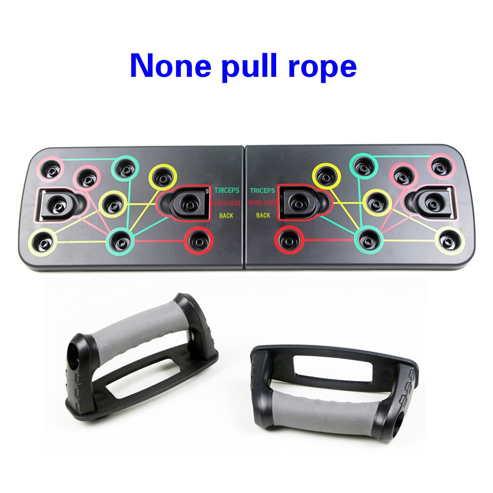 9 in 1 Push Up Rack Board Men Women Comprehensive Home Exercise Push-up Stands Body Building Training System Fitness Equipment: None pull rope