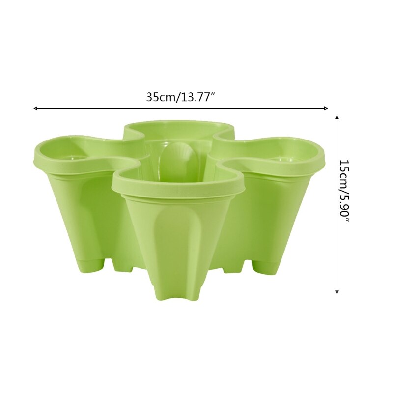 Macetas apilables con agujeros de drenaje, maceta de plástico para flores, Permeable, creativa