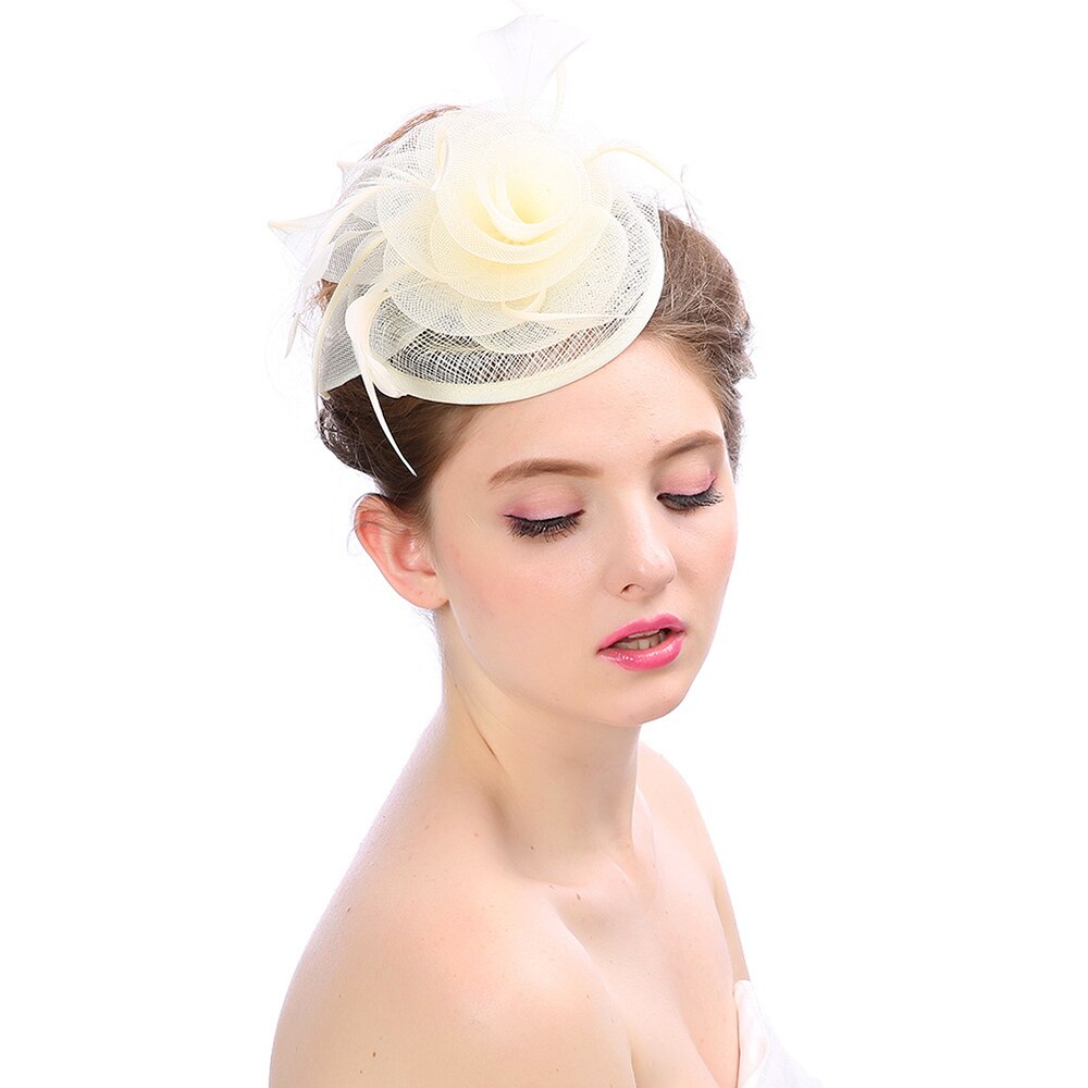 Chapeau de mariée en dentelle, couvre-chef de mariée, fleur, visage, voile de cage à oiseaux, accessoires de mariage fascinants pour femmes