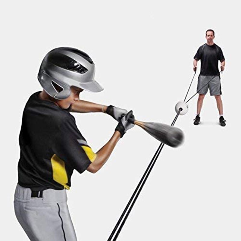 Baseball batting-træner bærbar pu swing-træningsenhed øvelsesværktøj øvelsesværktøj til lille bærbar baseball