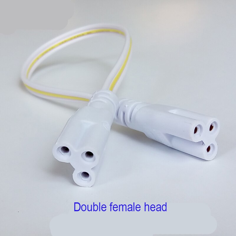Cable de conexión de tubo de luz LED T4 T5 T8, conector de tubo LED de 3 pines, Cable de doble extremo hembra/macho + hembra, 10 unids/lote