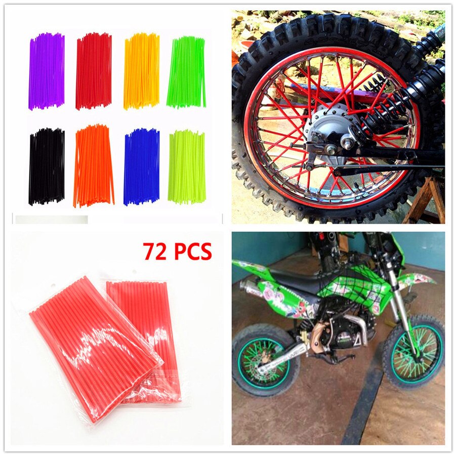 72pcs Motorcycle Wheel Spoke Cover Rim Protector Wrap for KTM 250EXC-R 300XC-W 300EXC 300XC