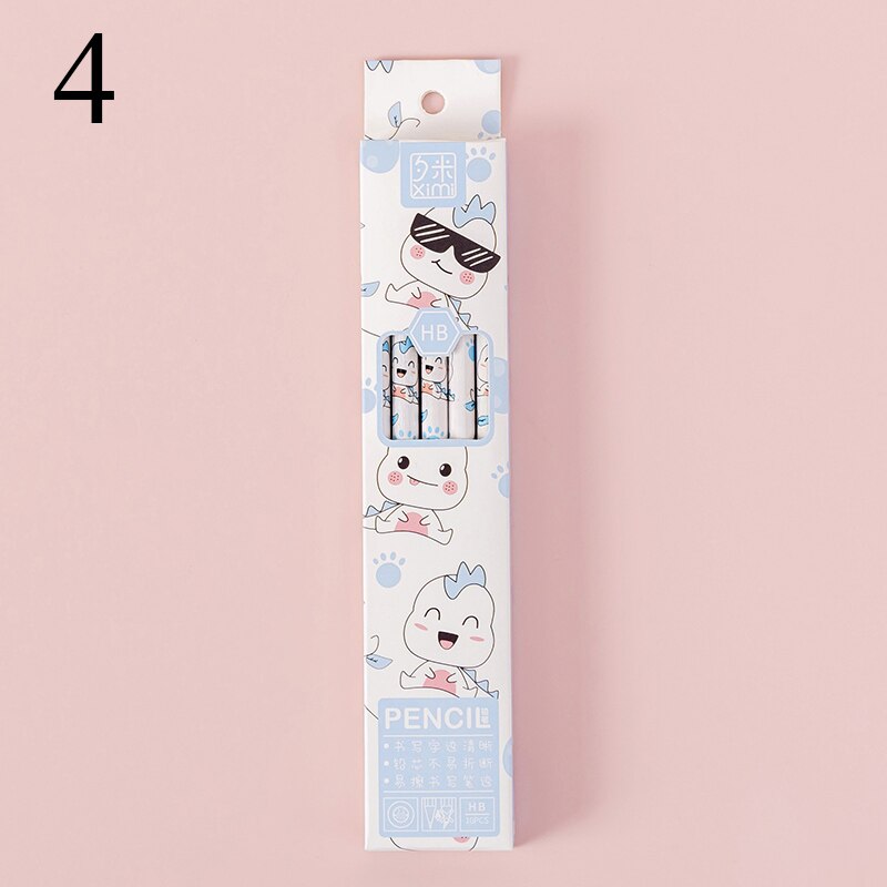 10 Pcs/Box HB Cute Cartoon Pencil Wood Pencil Set With Earser For Kids School Stationery Drawing Supplies: 4