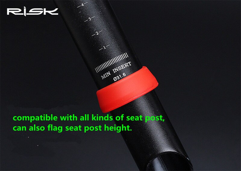 RISK Waterproof Silicone Ring Gasket for Bicycle Seatpost Protection MTB Mountain Road Bike Seat Post Dustproof Cover Washer