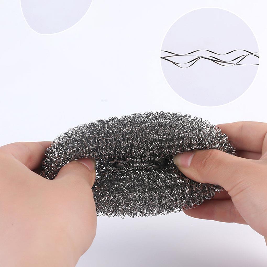 12 Pcs Stainless Steel Mesh Wire Scourer Large Size Ball Brushes Pan Pot Dish Cleaner Scrubber Kitchen