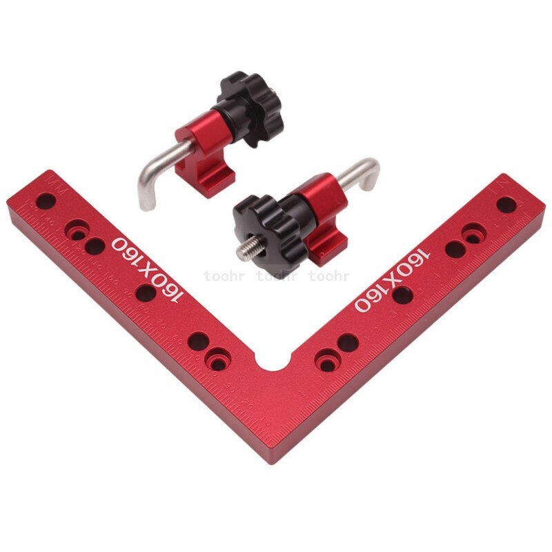 woodworking 90 degree L-shaped auxiliary fixture Aluminum square Positioning ruler measuring gauge wood carpenter DIY tools: Default Title