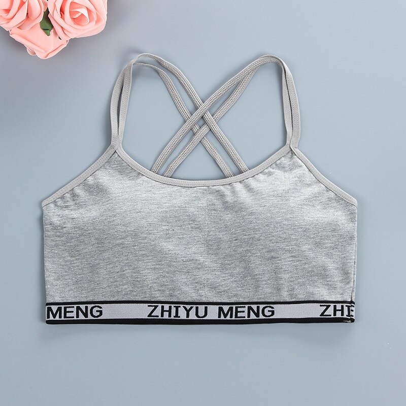 Young Girls Underwear Set Teenage Clothes Sport Training Bra Girls Bra and Panties Sets 8-16Y Sport Bra Set: Ivory