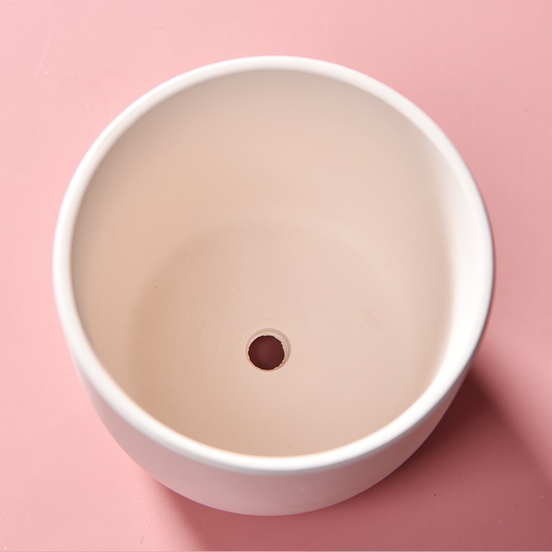 6pcs DIY Small White Flower Pot Plant Pot Clay Ceramic Pottery Planter Cactus Flower Pots Succulent Nursery Pots With Hole