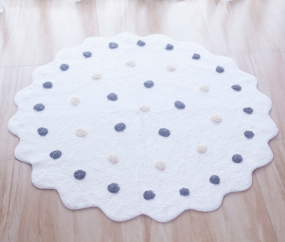 Tapis rampant pour enfants, matelas de chambre à coucher rond pour bébés, tapis de jeu rampant en coton, tente de tipi