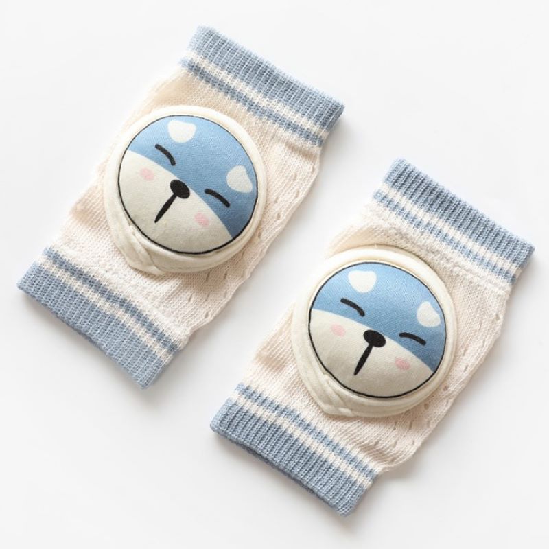 1 par sommar bebis knäskål barn knäskydd bebis flickor pojkar säkerhet krypande armbågskudde spädbarn småbarn bebis ben knästöd: Blå