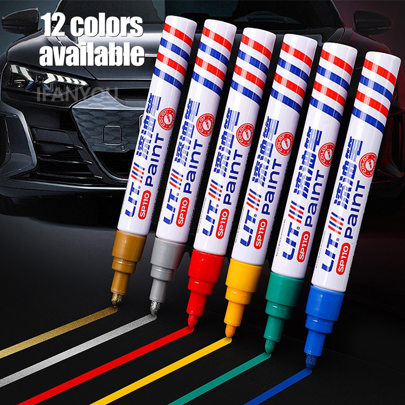 Penna per vernice per riparazione graffi auto Penna per riparazione vernice per ritocco ad asciugatura rapida Pennarello per pneumatici per ruote impermeabile Penne per pittura per rimozione graffi automatici