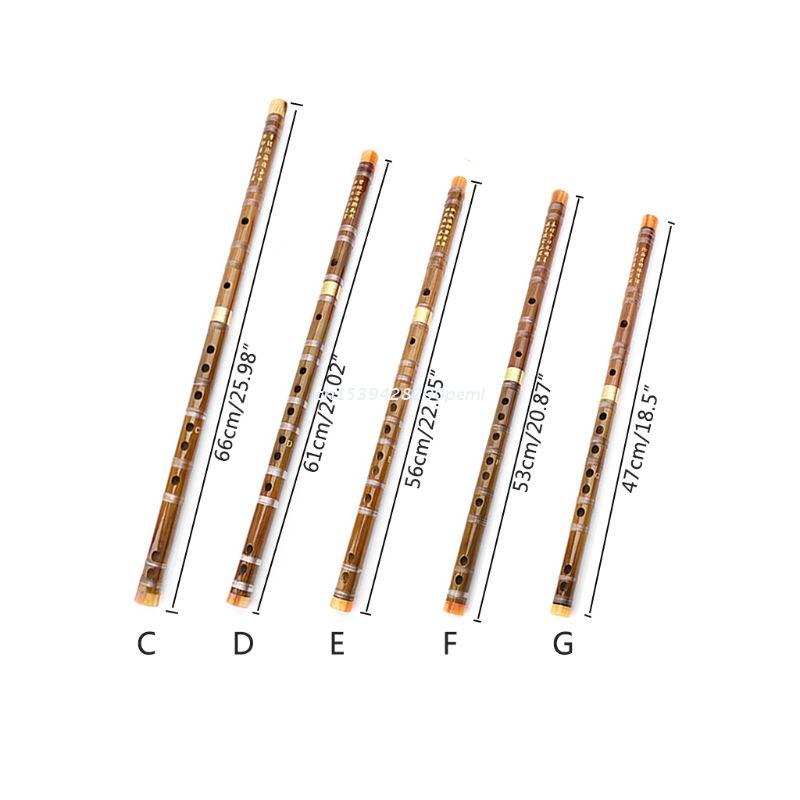 Bamboo Flute Chinese Woodwind C D E F G Key Transverse Flute DiZi