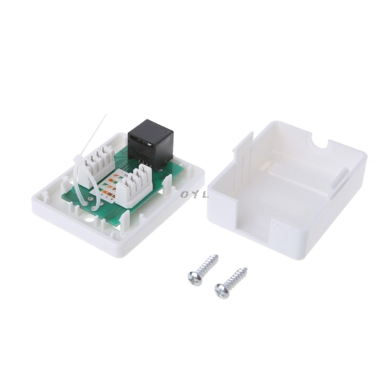 Cat6 RJ45 8P8C UTP Unshielded Single Port Desktop Mount Box