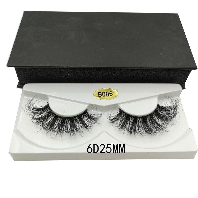 Falske øjenvipper 5d mink øjenvipper 25mm naturlige lange vipper høj volumen fluffy øjenvipper grusomhed dramatisk vippe makeup: 005