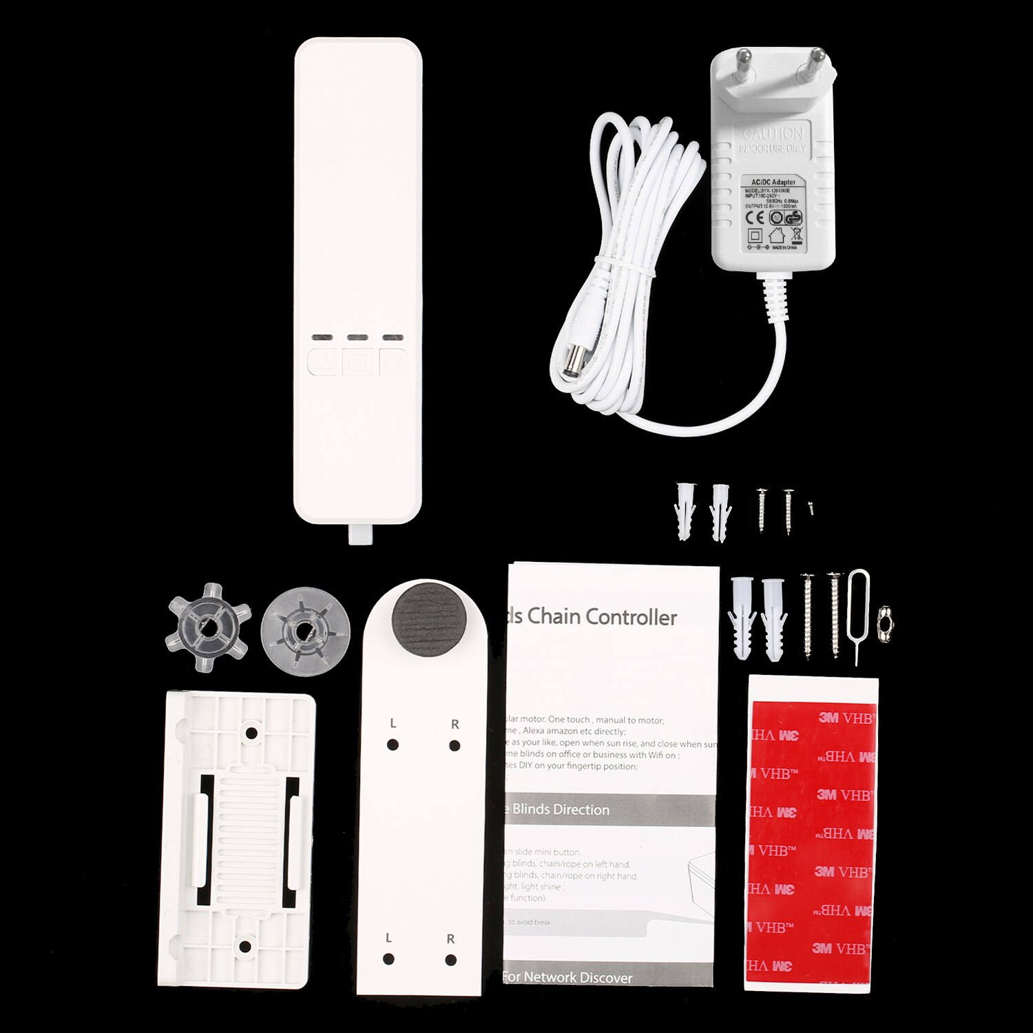 WiFi Tuya Smart DIY Motorized Chain Roller Blinds Shade Shutter Drive Motor Compatible with Alexa Google Home App Voice Control: EU Plug