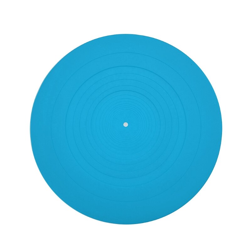 Anti-vibration Silicone Pad Rubber LP Antislip Turntable Platter Mat for Phonogr B03C: Blue