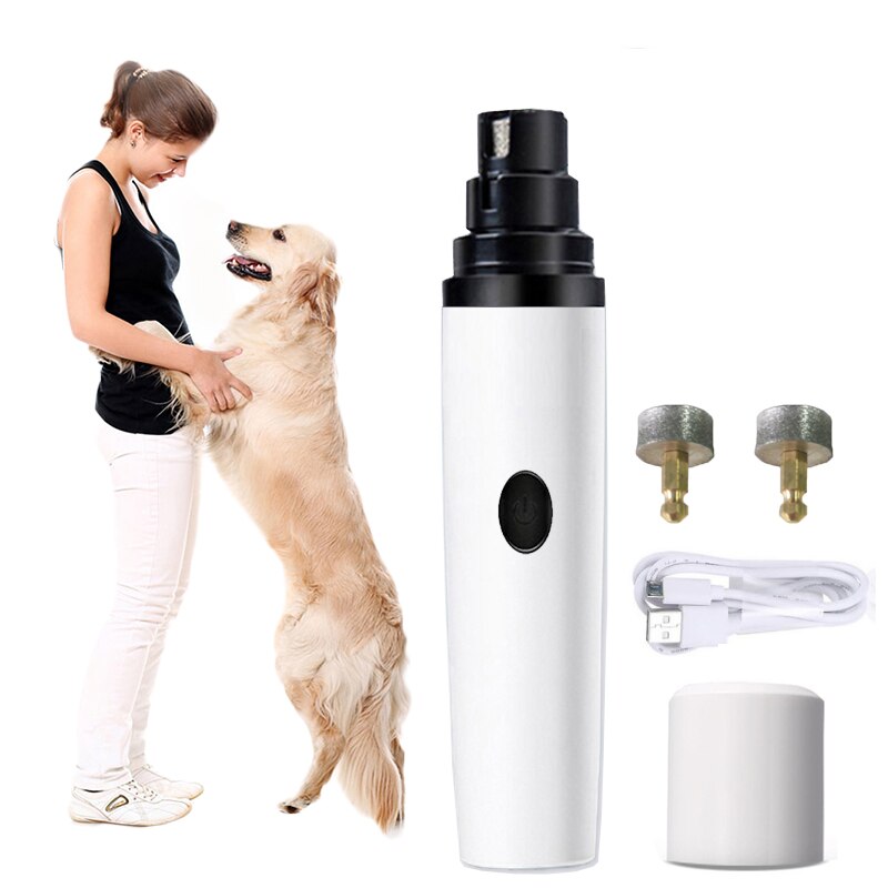 Nagel Clipper Für Hunde Nagel Clippers Haustier Grinder Kurze Unhas Gato Für Katzen Hund Nagel Clipper USB Tier Pflege Trimmer geräuscharm: One Set and 2 Head