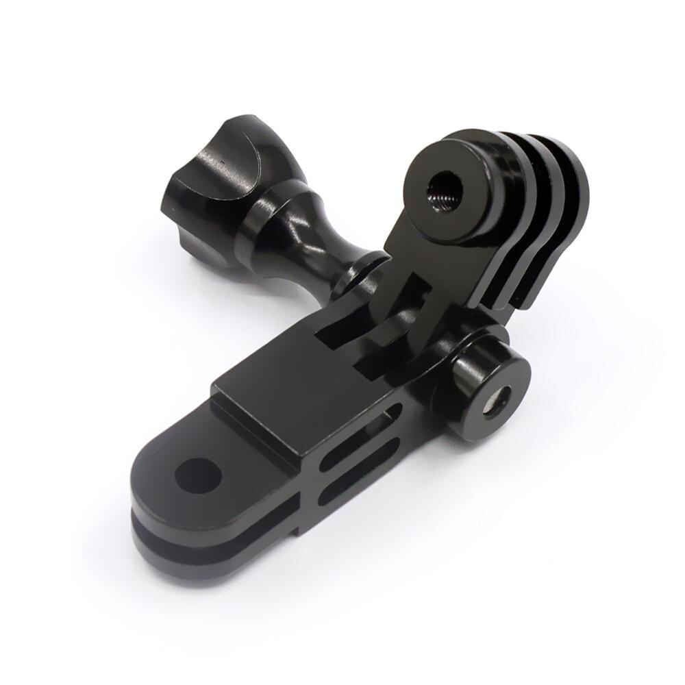 Adaptador de montaje de brazo pivotante ajustable de aluminio CNC para GoPro Hero 8, 7, 6, 5, 4, DJI, OSMO Action, SJCAM, YI, Eken: Black 3 way set