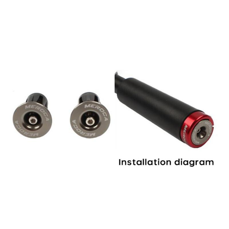 MEROCA 1 par bicicleta de montaña final tapones de aleación de aluminio de bloqueo MTB manillar de bicicleta de carretera tapón de cierre de montaña bicicleta puños Accesorios: 1pair silver