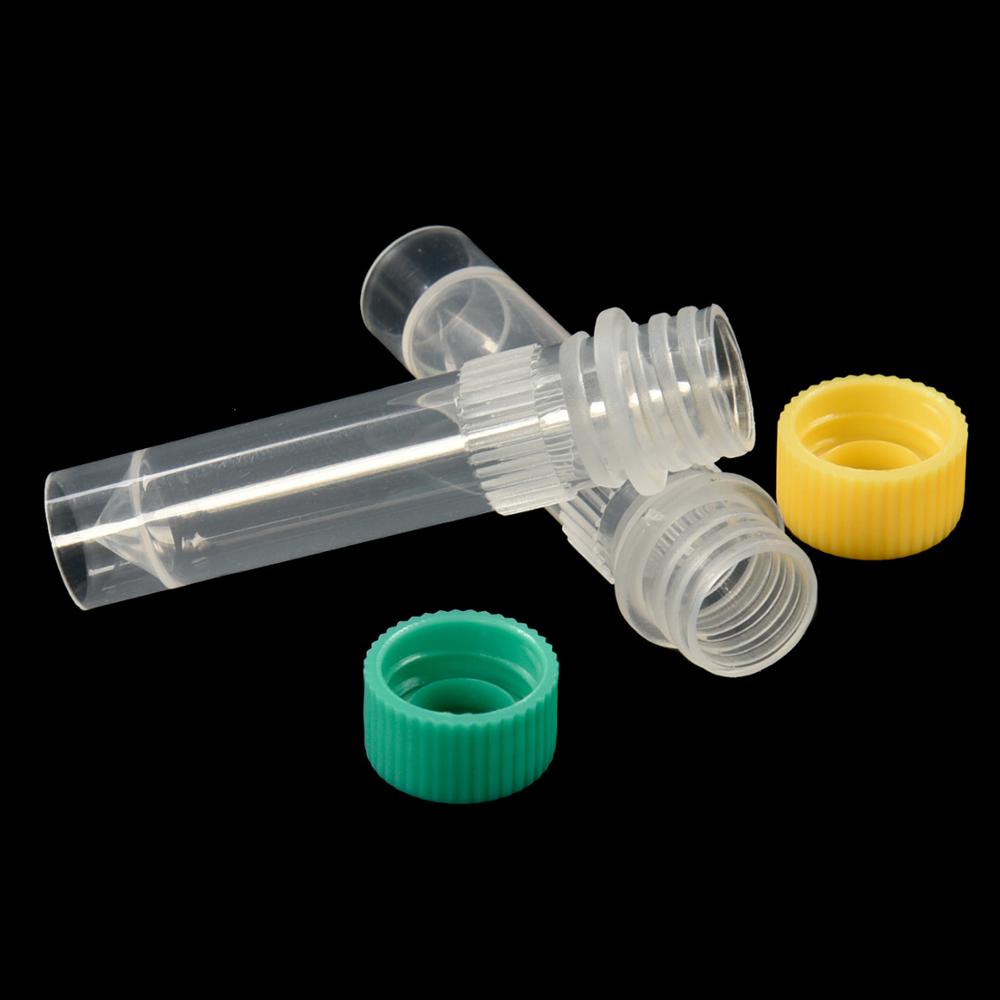 100 Pieces , 1.5ml Cryopreservation Tube Laboratory Freezing Tubes Centrifuge Tube For Lab Analysis With Colorful Screw Cap