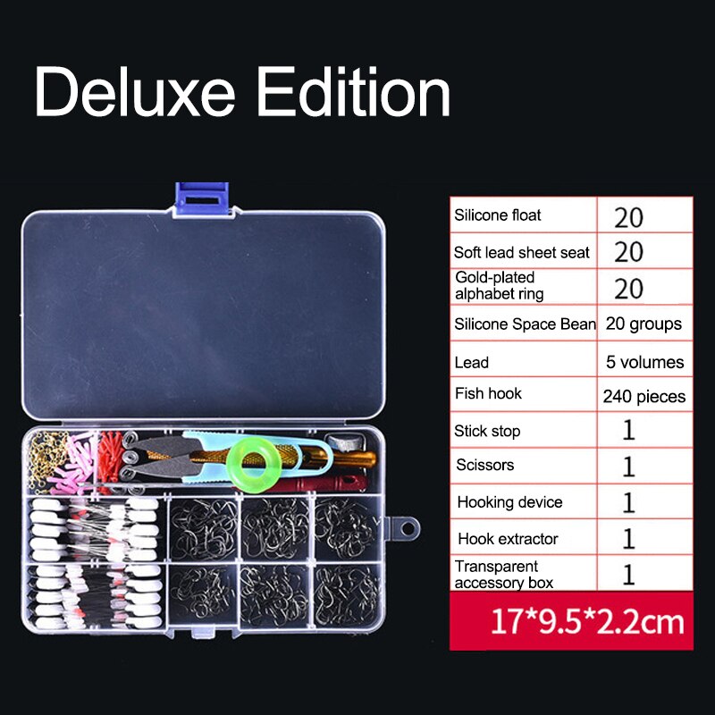 Fishing supplies set Iseini fish hook Lead Block Space Bean Fishing line set combination Multiple specifications available