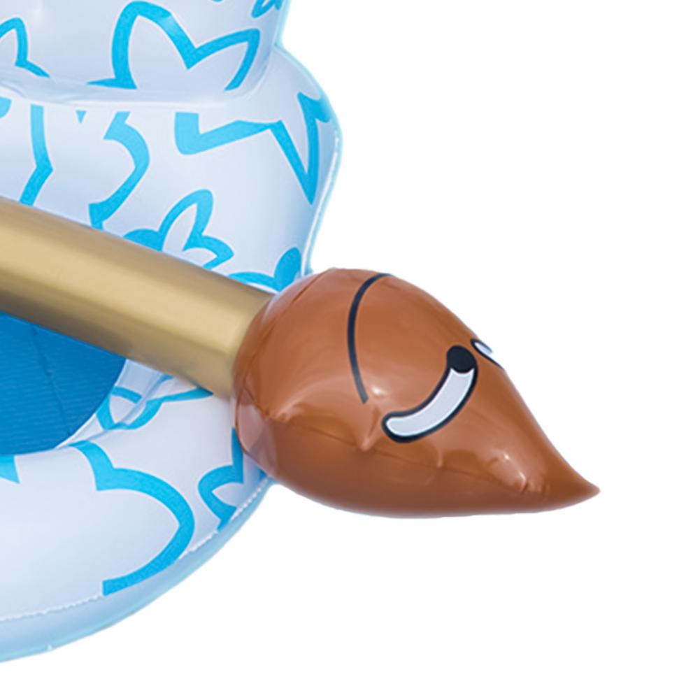 Aufblasbare, schwimmende, toilettenförmige, attraktive, stabile pvc-wassersport-liegematte für erwachsene mit wiederverwendbarer rückenlehne für den pool