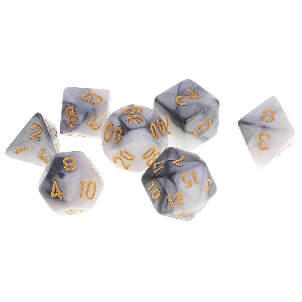 49 Stuks Polyhedral Dobbelstenen Twee Kleuren 16Mm Voor Table Games