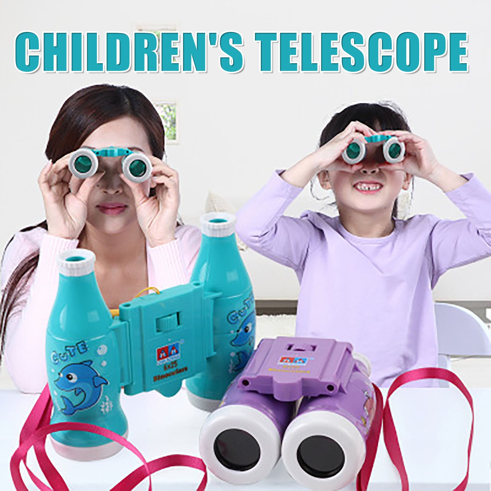 6x25 Kids Cola Binoculars Telescope Magnification Focusable Telescope Educational Toys Children's Toy