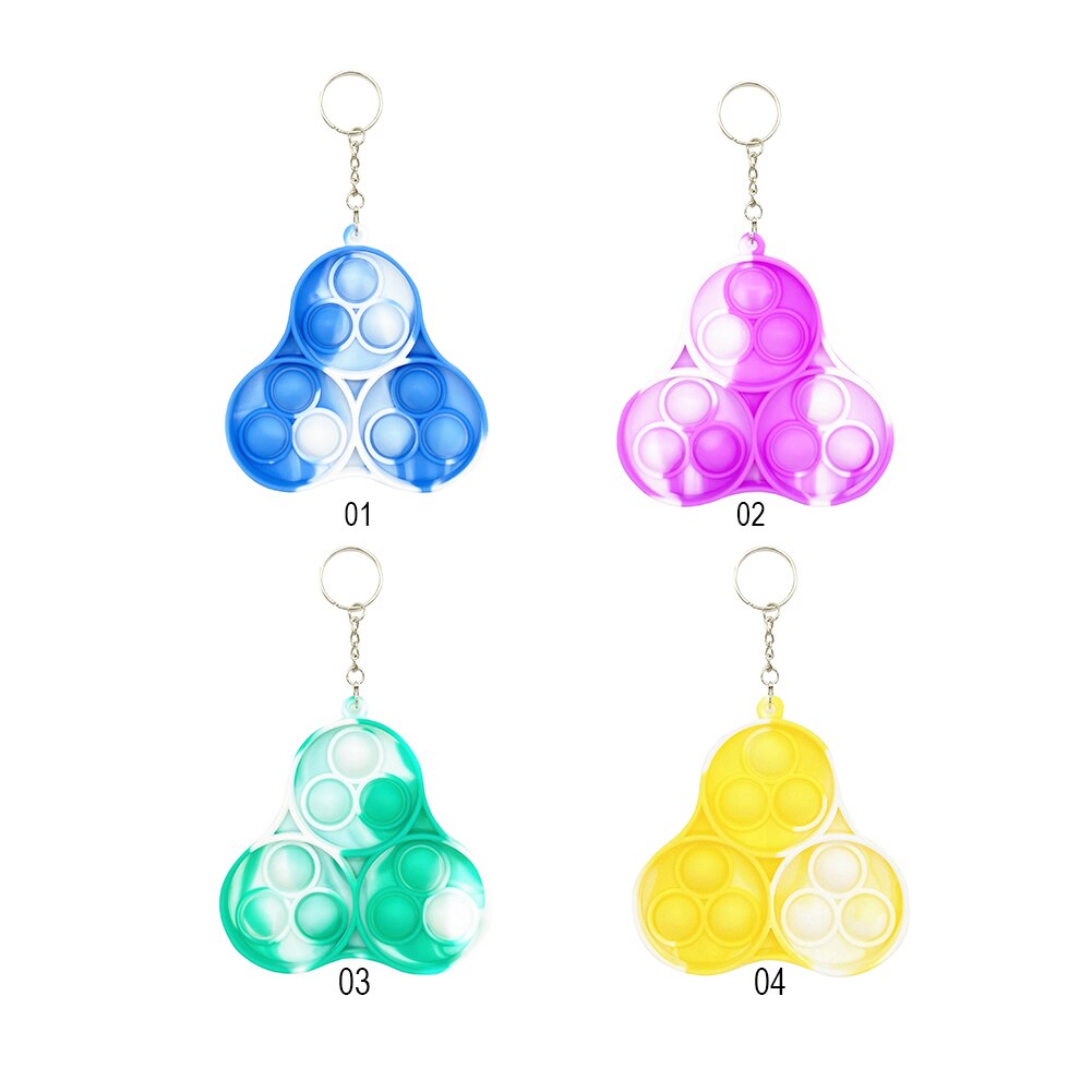 Push Bubble Fidget Sensory Toys Relief Stress Desktop Game Anti Stress Push Bubble Keychain Fidget Sensory Relaxing Toy