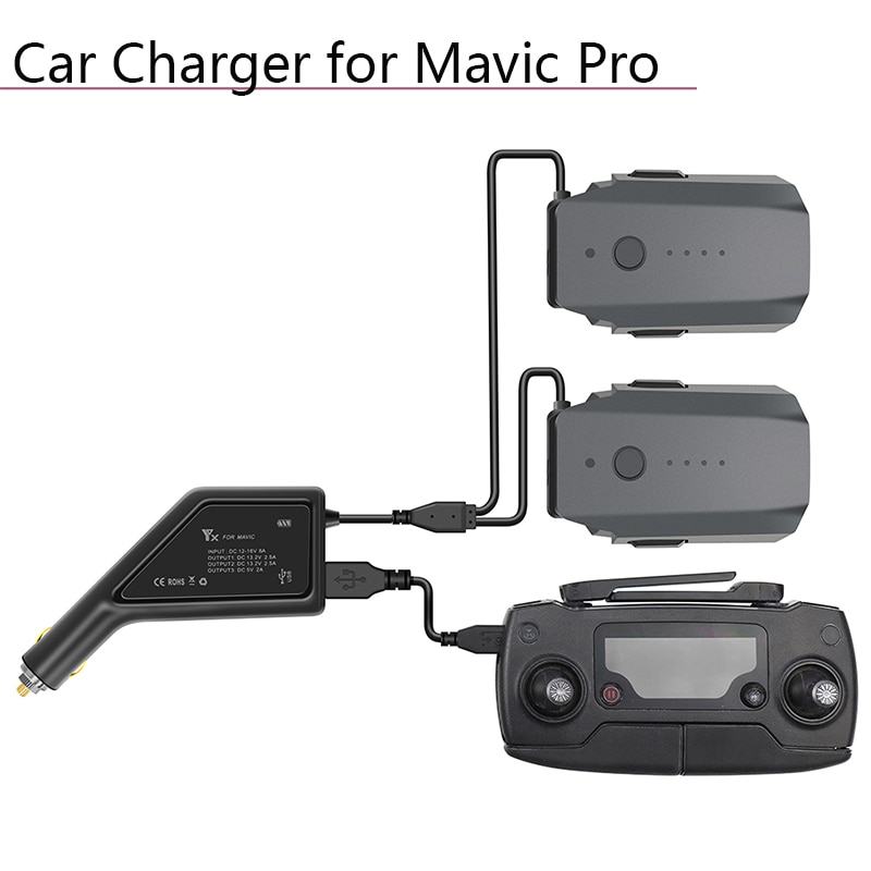 Outdoor Snelle Opladen Intelligent Battery Charger Met Usb Poort Afstandsbediening Dual-Batterij Autolader Voor Dji Mavic Pro