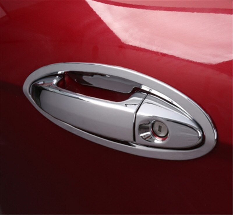 Abs Chrome Deurgreep Bowl Deurgreep Beschermend Omhulsel Cover Trim Voor Ford Fiesta Auto Styling