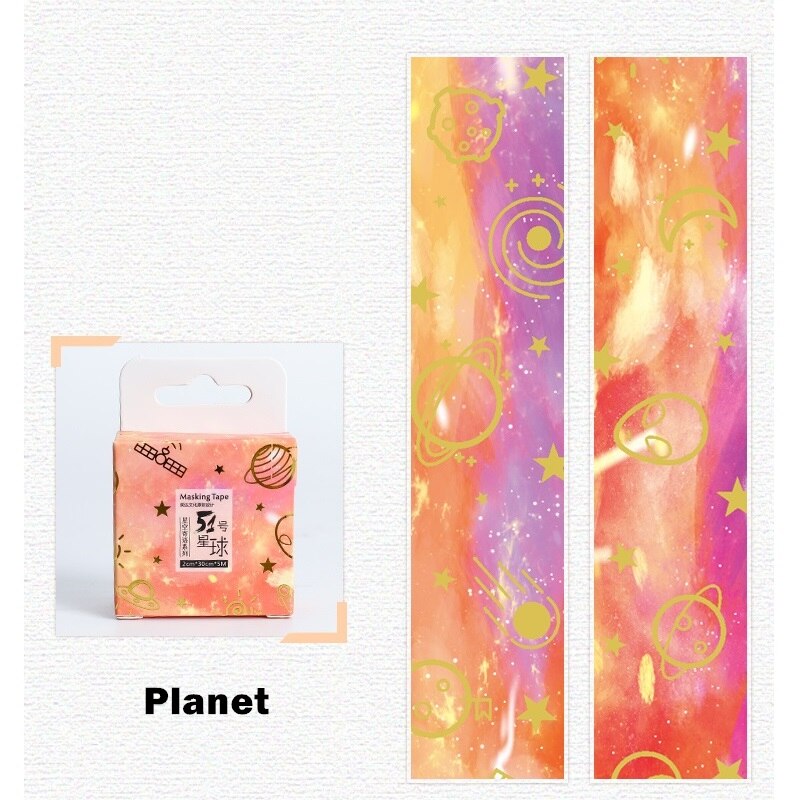 1pcs Starry Star Washi Tape 20mm Galaxy Constellation Meteor Image Adhesive Masking Tapes Home DIY Stickers Decoration A6033: Planet