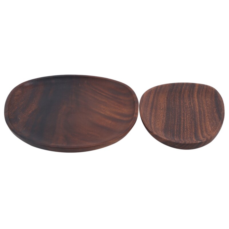 Giapponese in Legno di acacia A Forma di Piatto di spuntino di Frutta Secca Piatto di Frutta in Legno Massiccio A Mano Sushi Vassoio Del Tè Piatto Da dolce